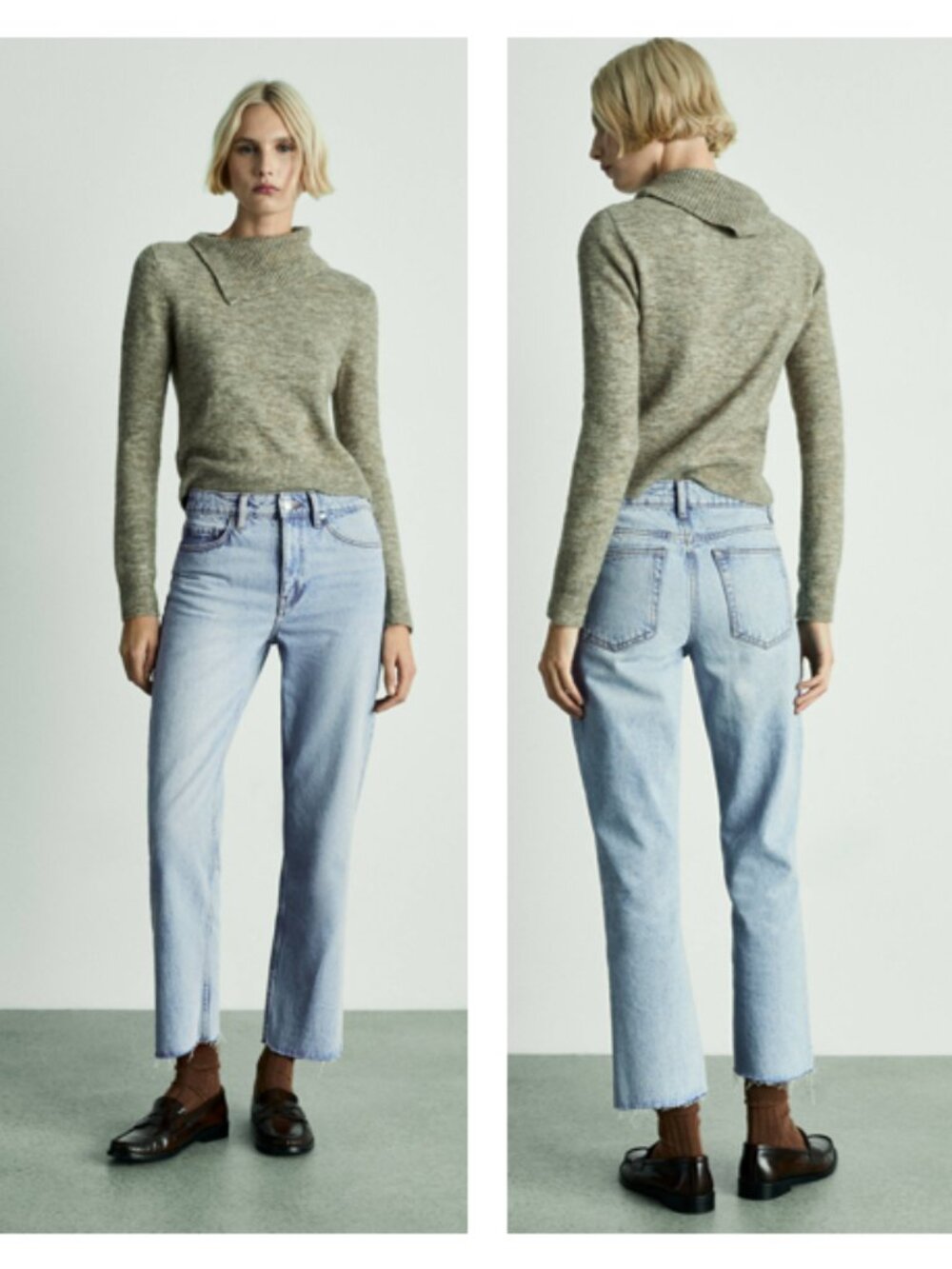Mango Size 6 Blanca straight-fit cropped jeans